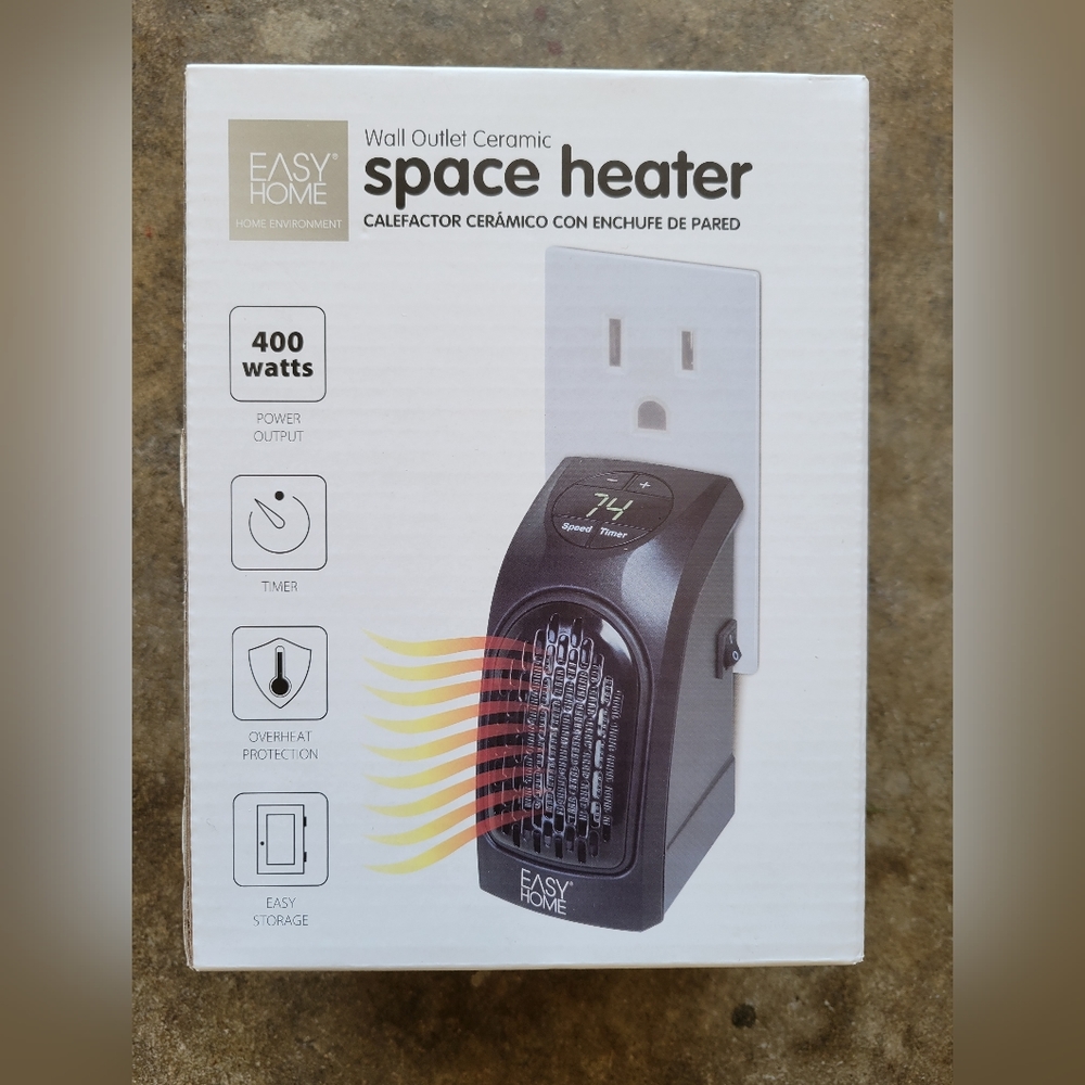 Easy Home Wall Outlet 400 Watts Space Heater